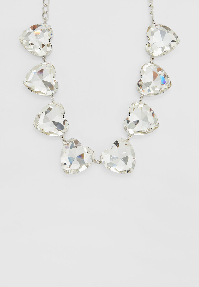 Rhinestone heart necklace