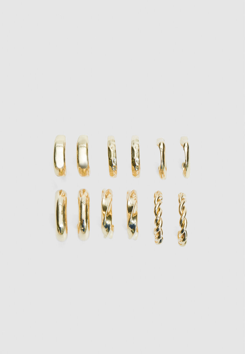 Set 6 pendientes aros