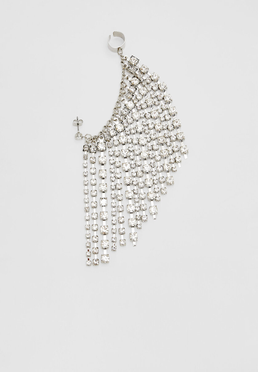 Ear cuff cascada brillos