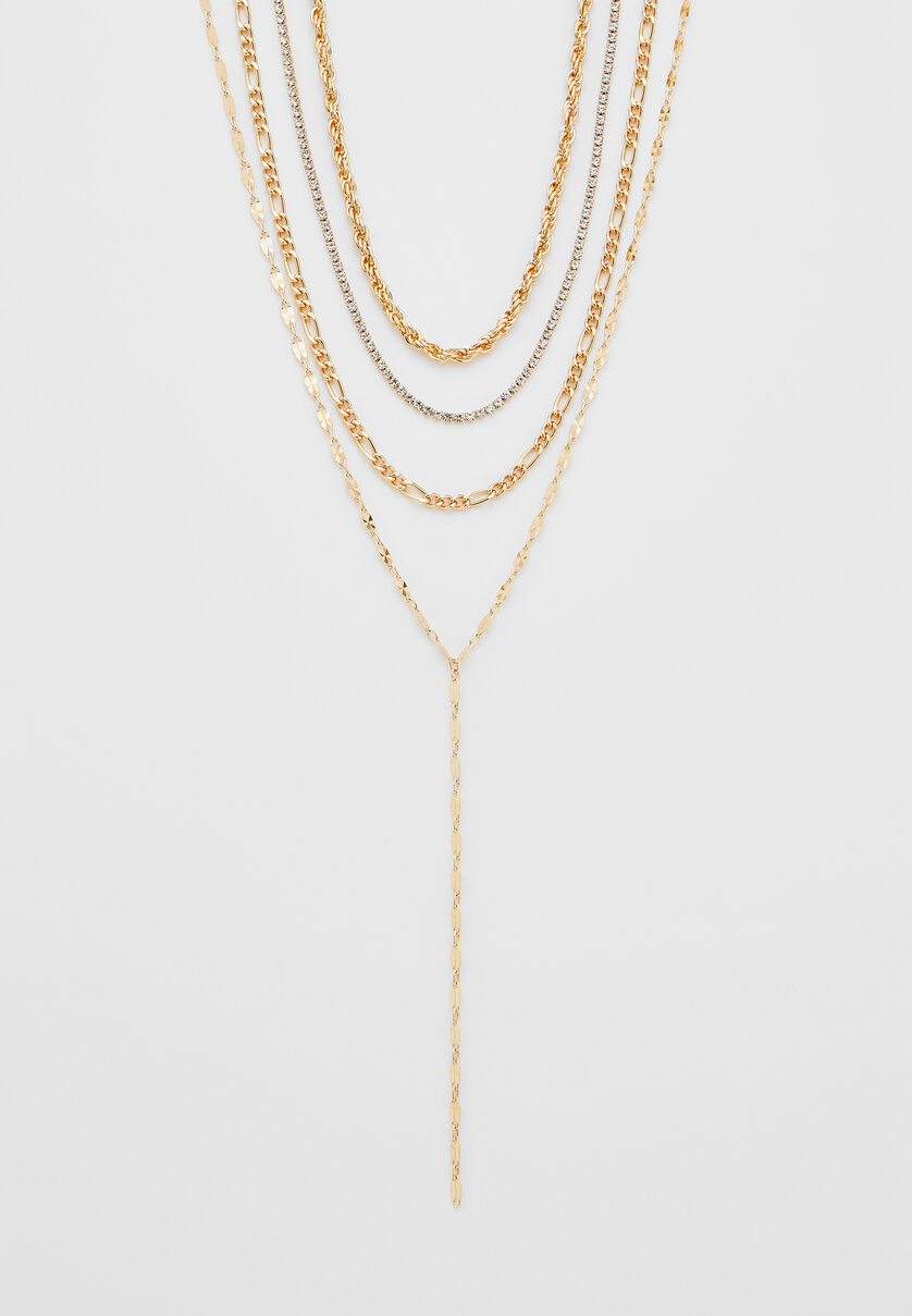 Set of 4 lariat necklaces