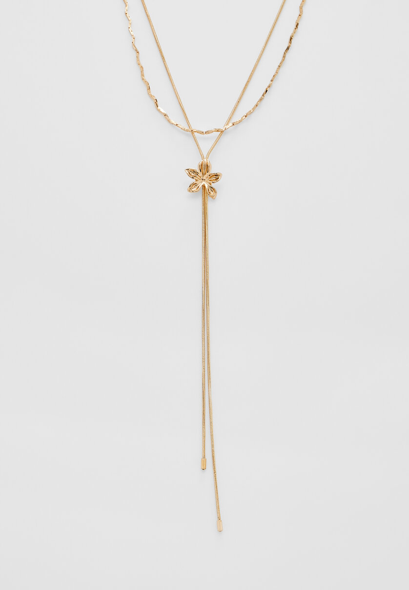 2er-Set Halsketten Iriat mit Blume