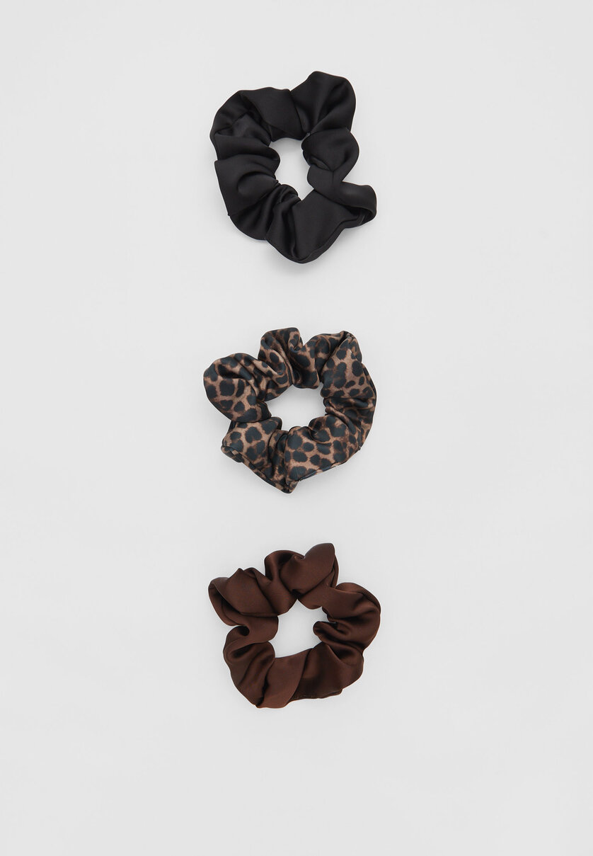 Set of 3 satin scrunchies