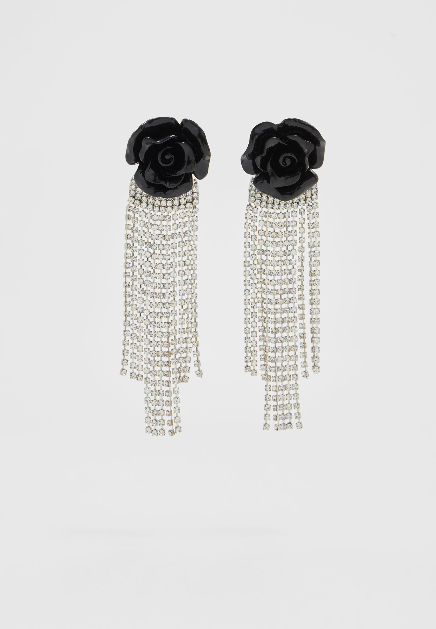 Long hot sale floral earrings