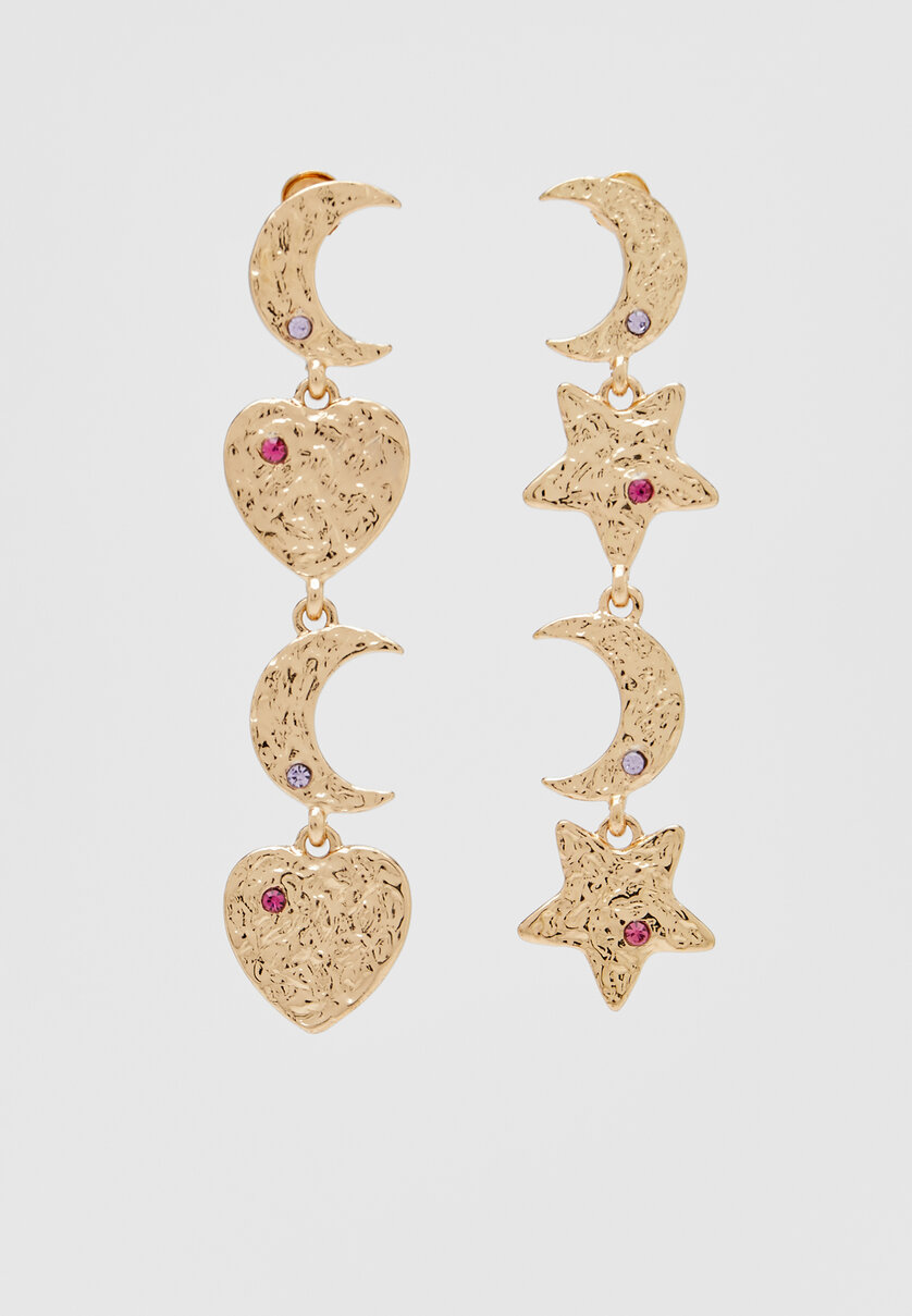 Moon & star earrings