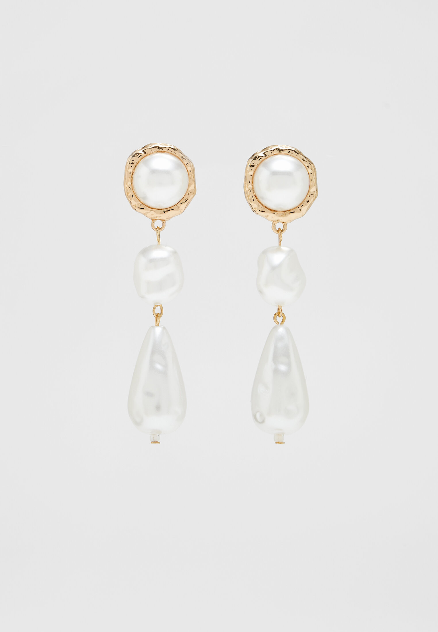 Faux pearl teardrop on sale earrings