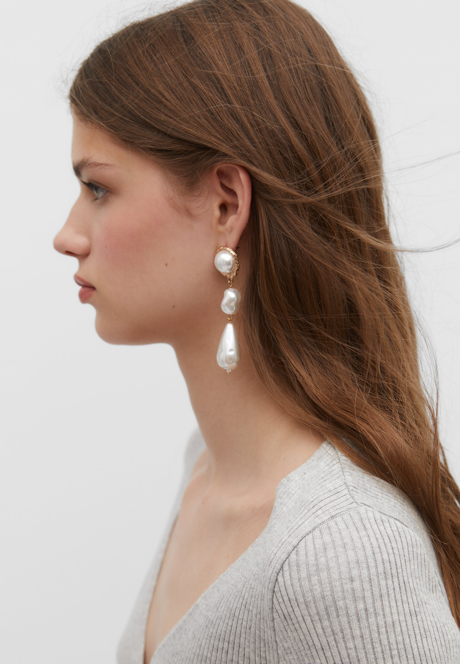 Faux pearl clearance teardrop earrings