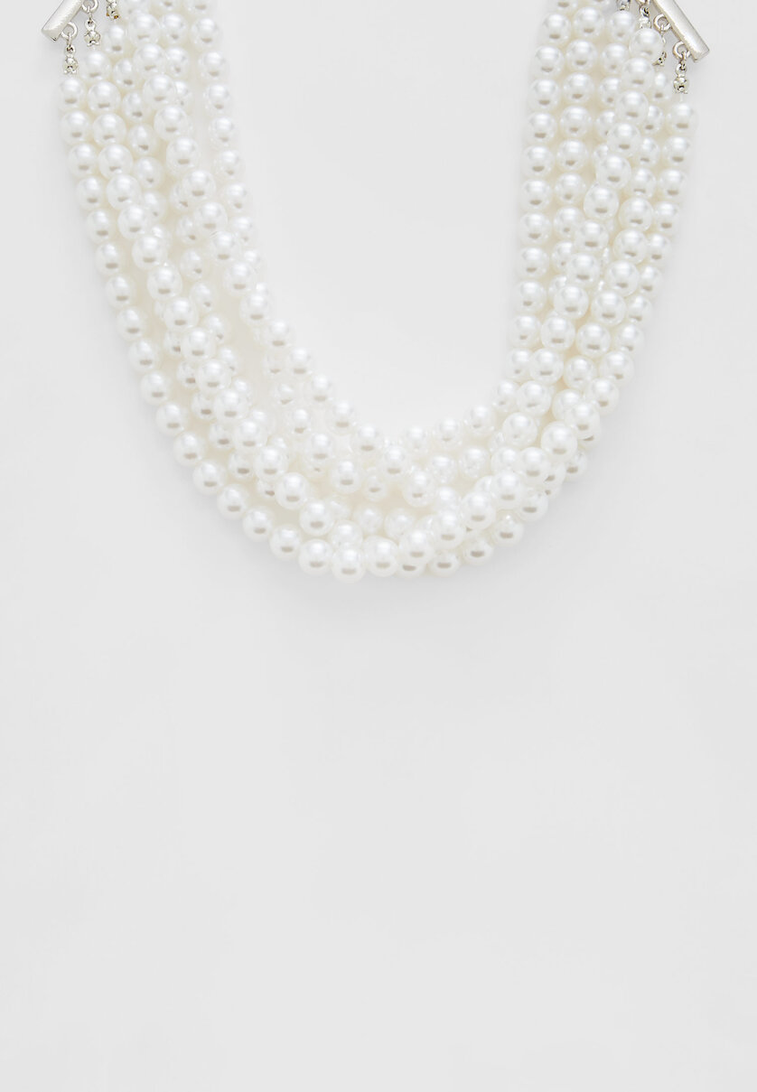 Choker multi perlas
