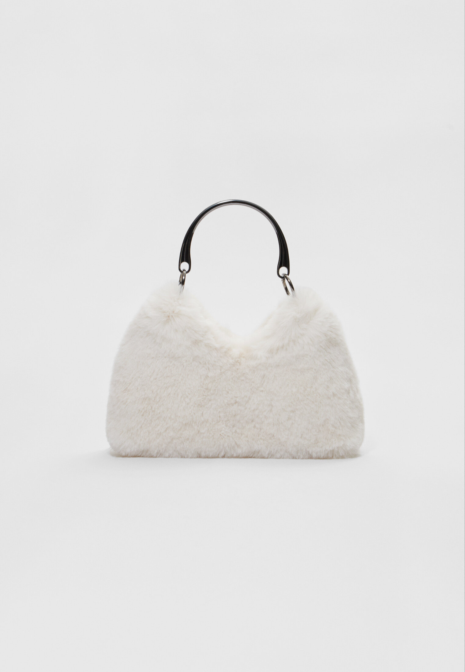 Faux fur bag with metal strap Women s fashion Stradivarius