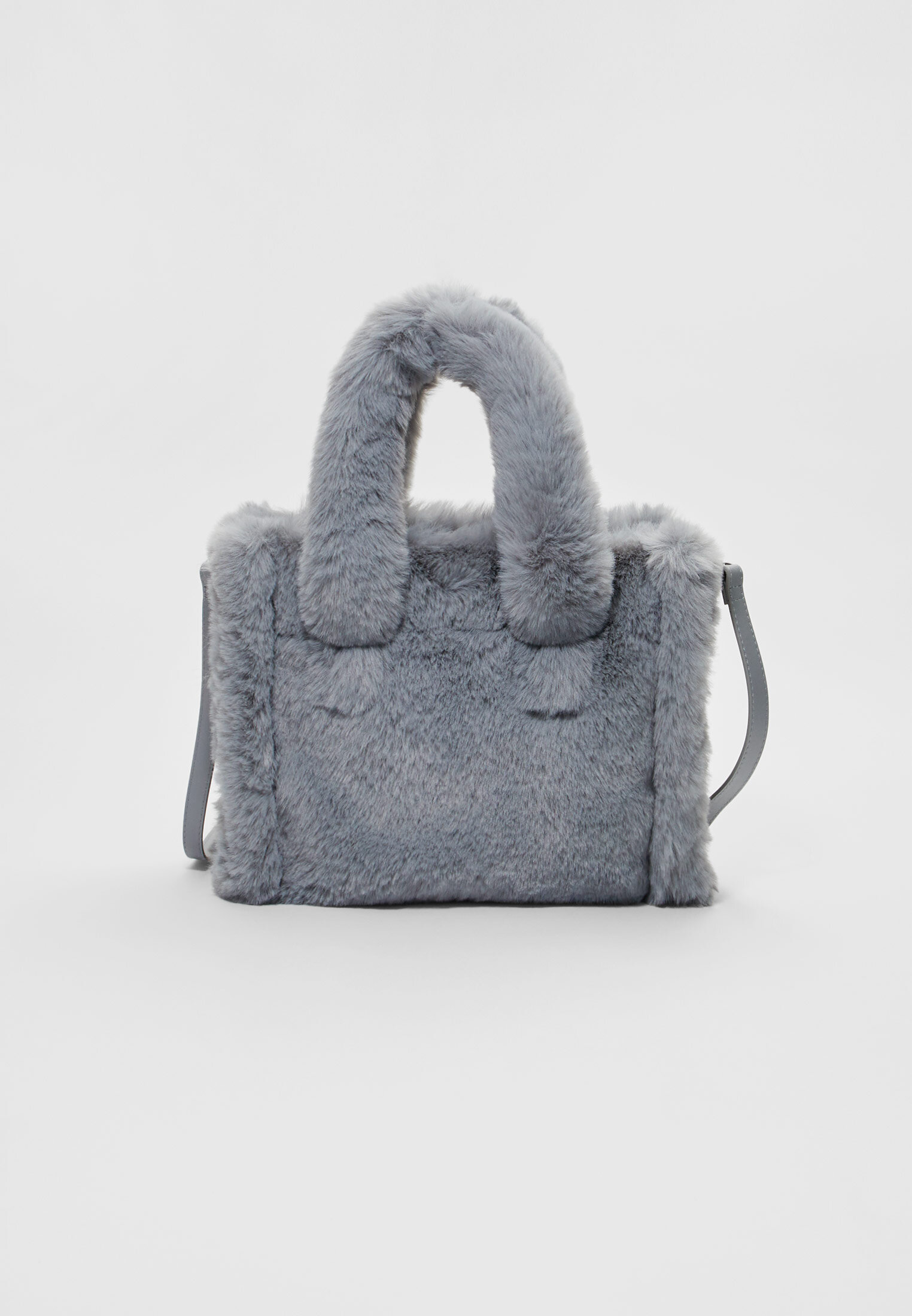 Faux fur shopper bag