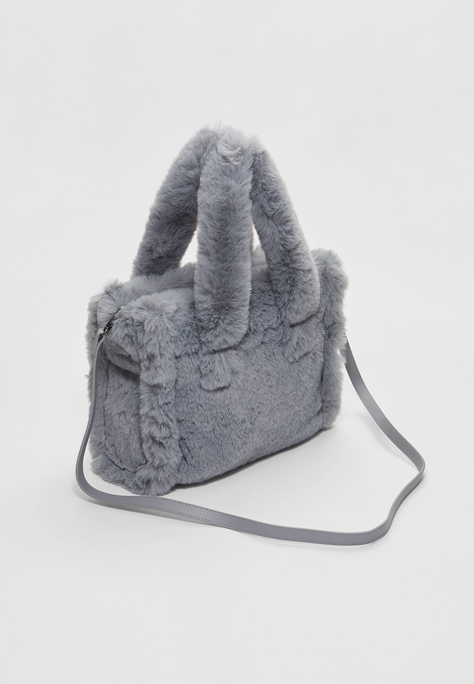 Faux fur shopper bag