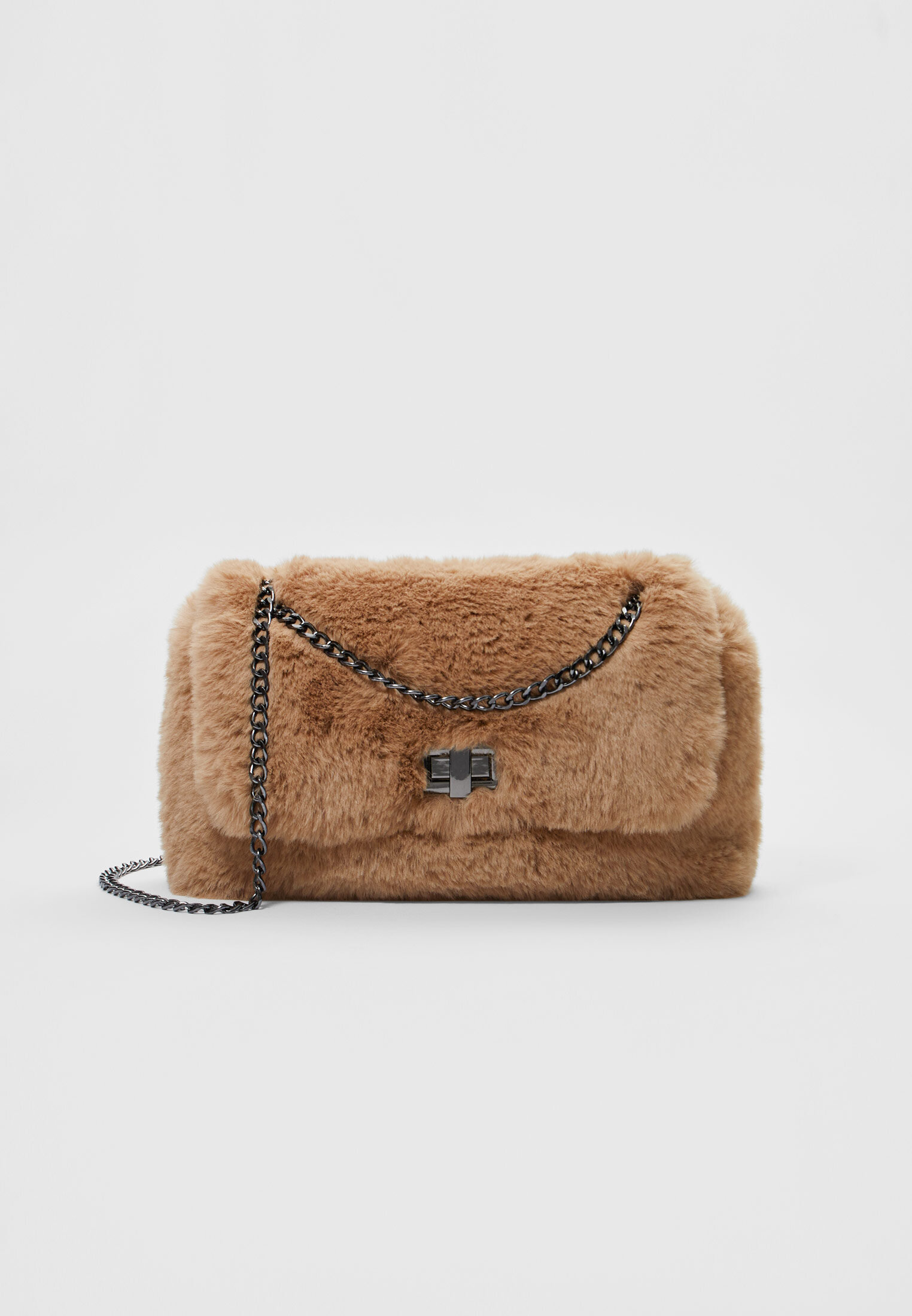 Faux fur crossbody bag - Women's fashion | Stradivarius United Kingdom