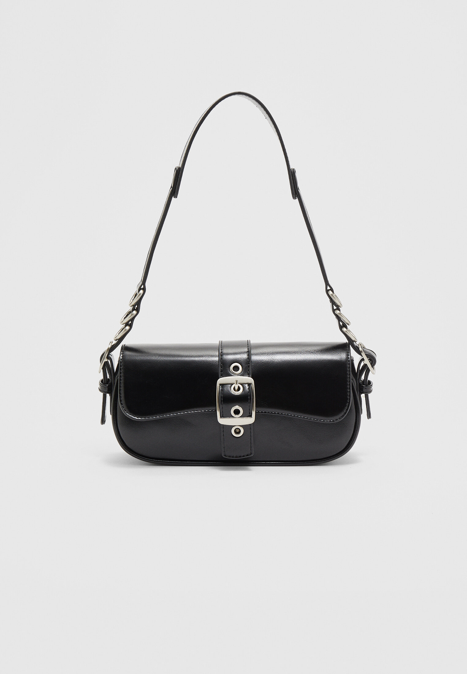 Shoulder bag with buckles