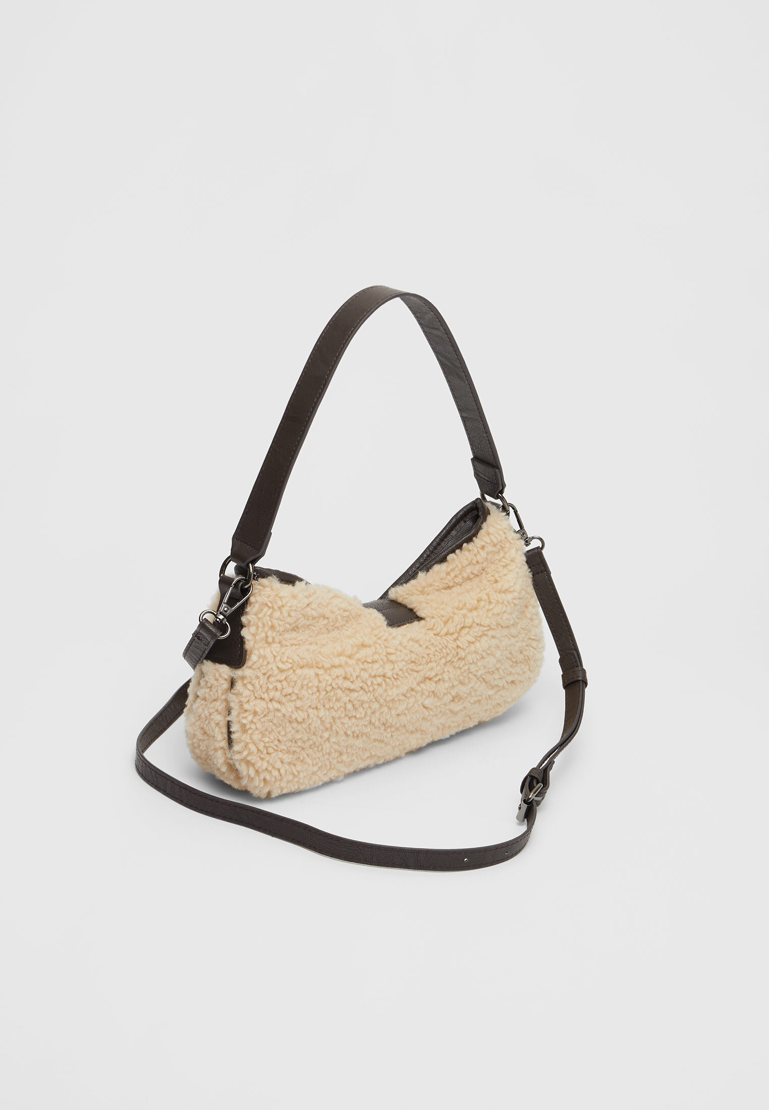 Faux fur crossbody bag