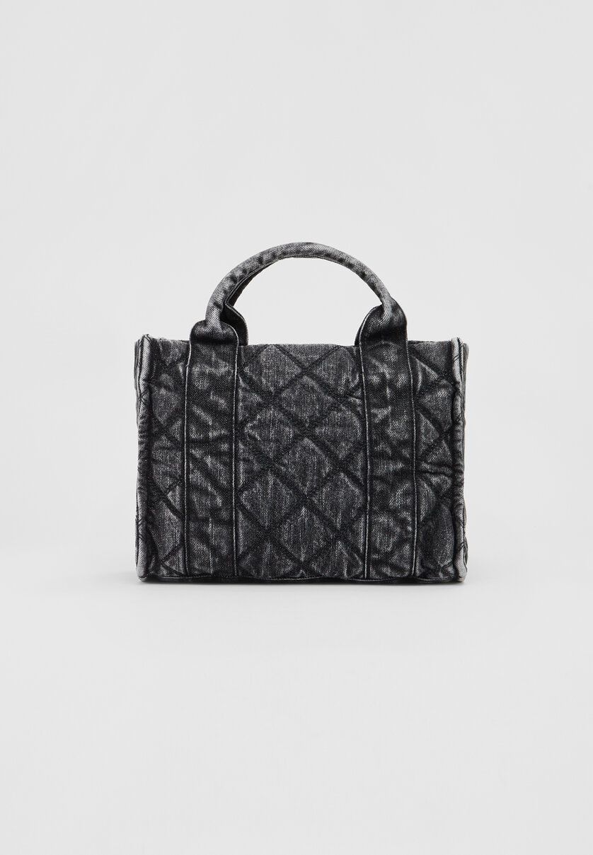 Denim quilted outlet bag