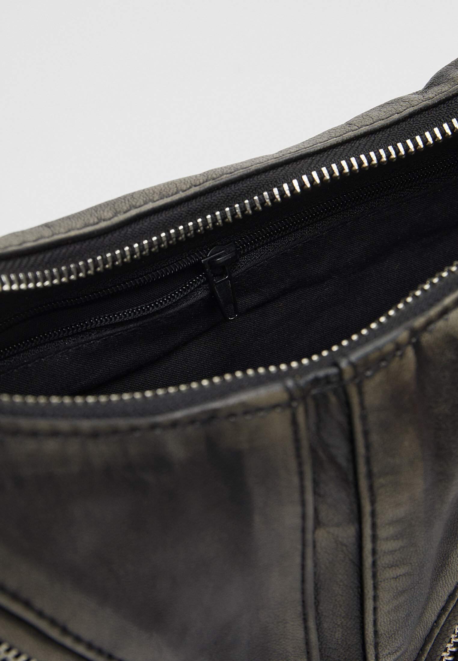 Leather moon bag - Women's fashion | Stradivarius United States