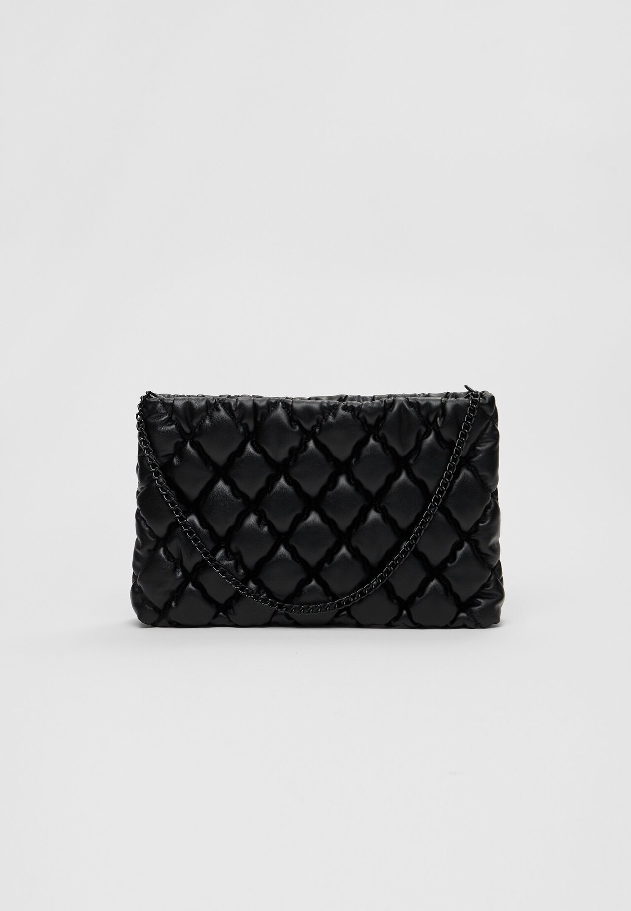 chanel black and white clutch bag