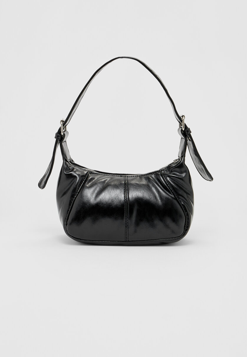 Mini leather effect shoulder bag