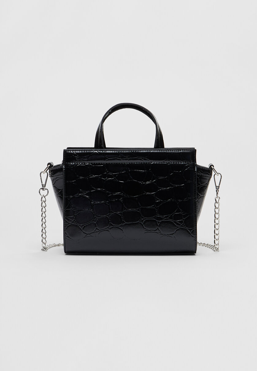 Sac cabas cheap effet croco stradivarius