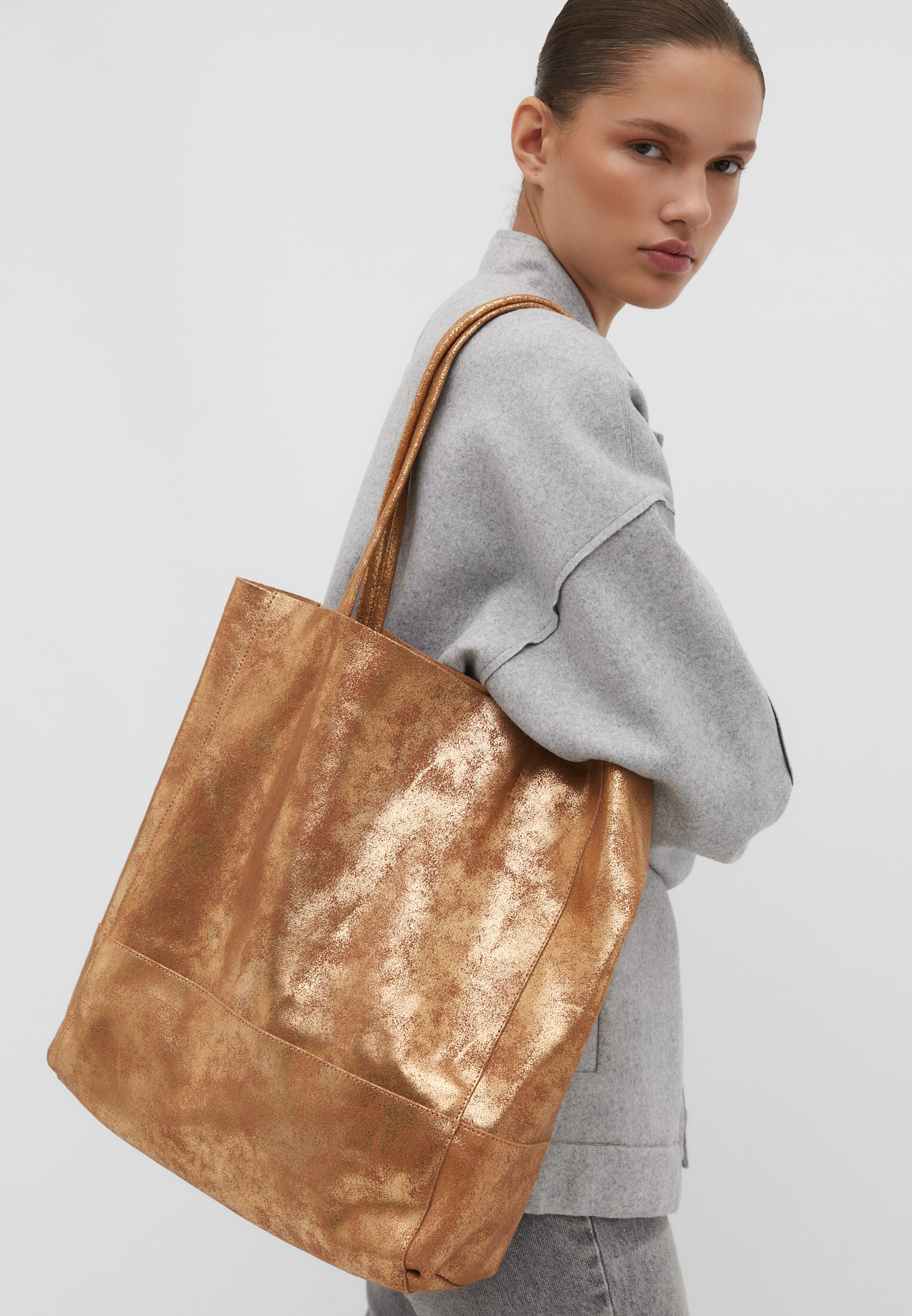 Sac cabas 2025 croute de cuir