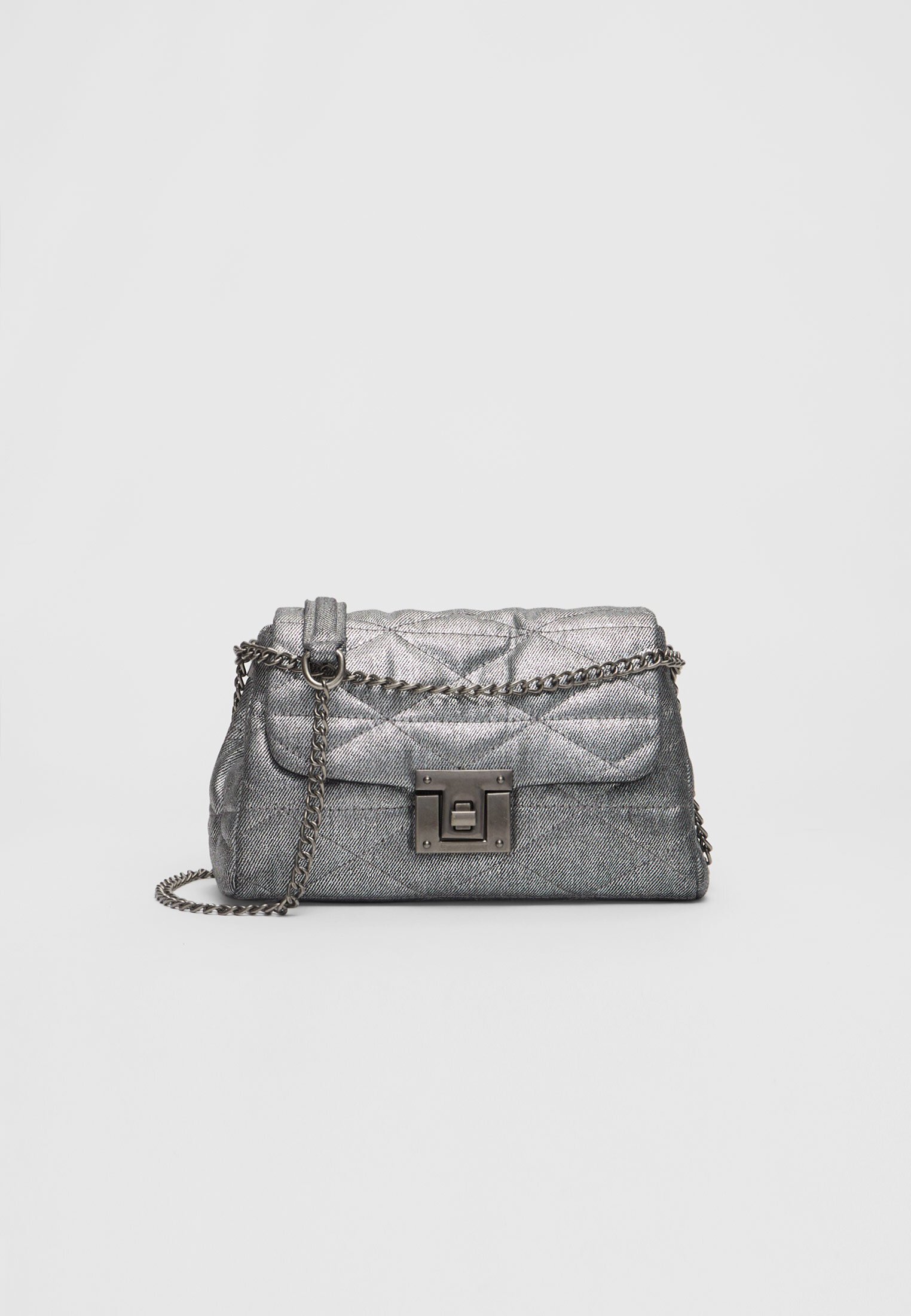 Zara quilted maxi discount crossbody bag denim