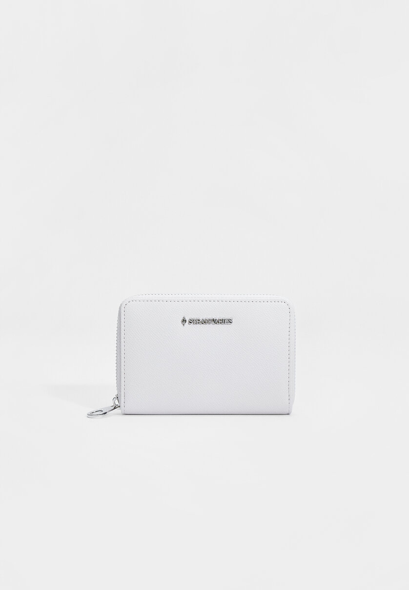 Rektangulär plånbok med saffianoeffekt