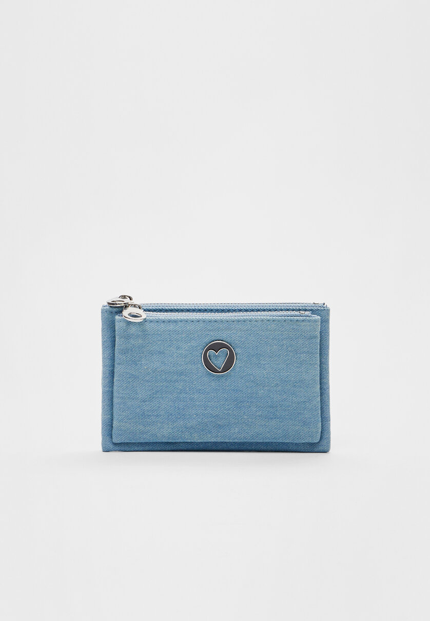 Cartera doble denim Stradivarius Espa a