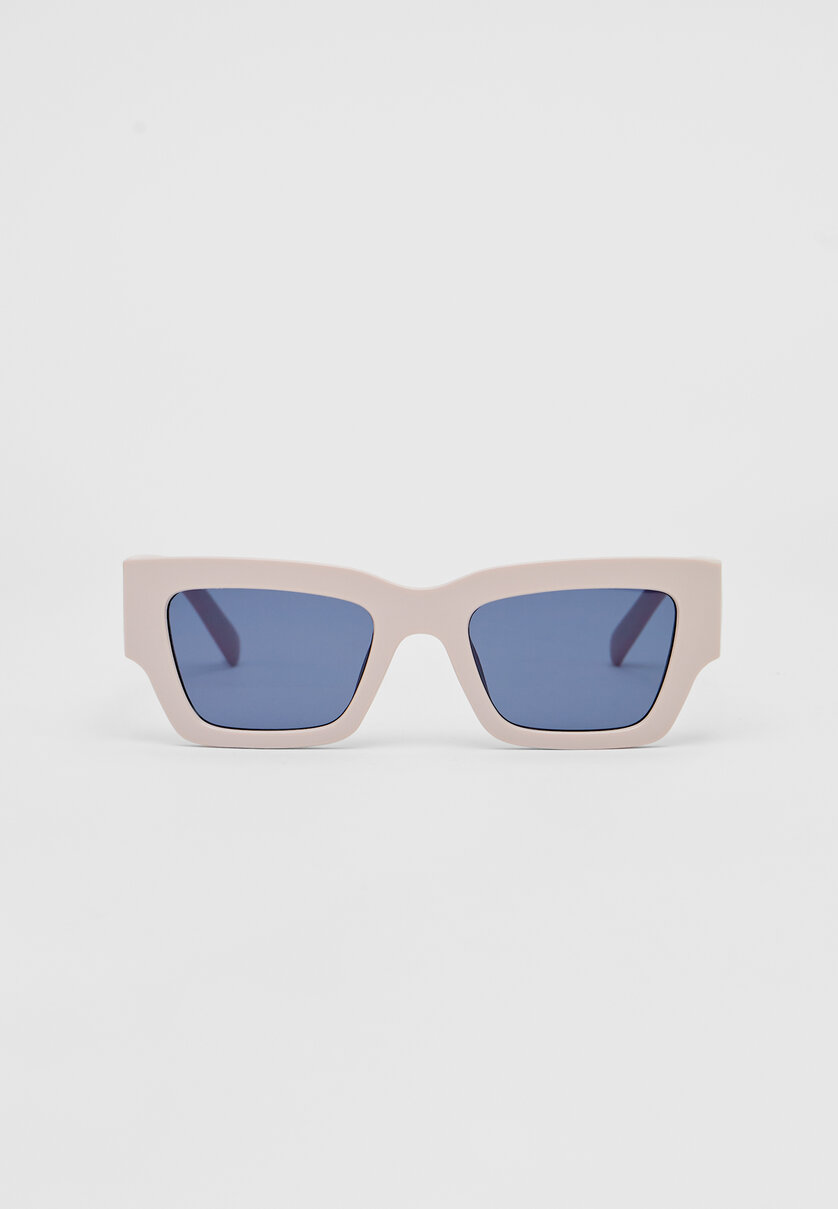 Matte coloured square sunglasses