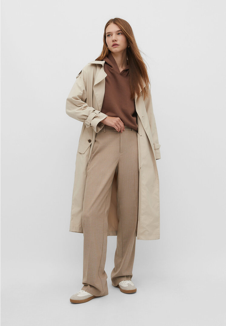 

Stradivarius Straight-Leg-Stoffhose Steingrau 34