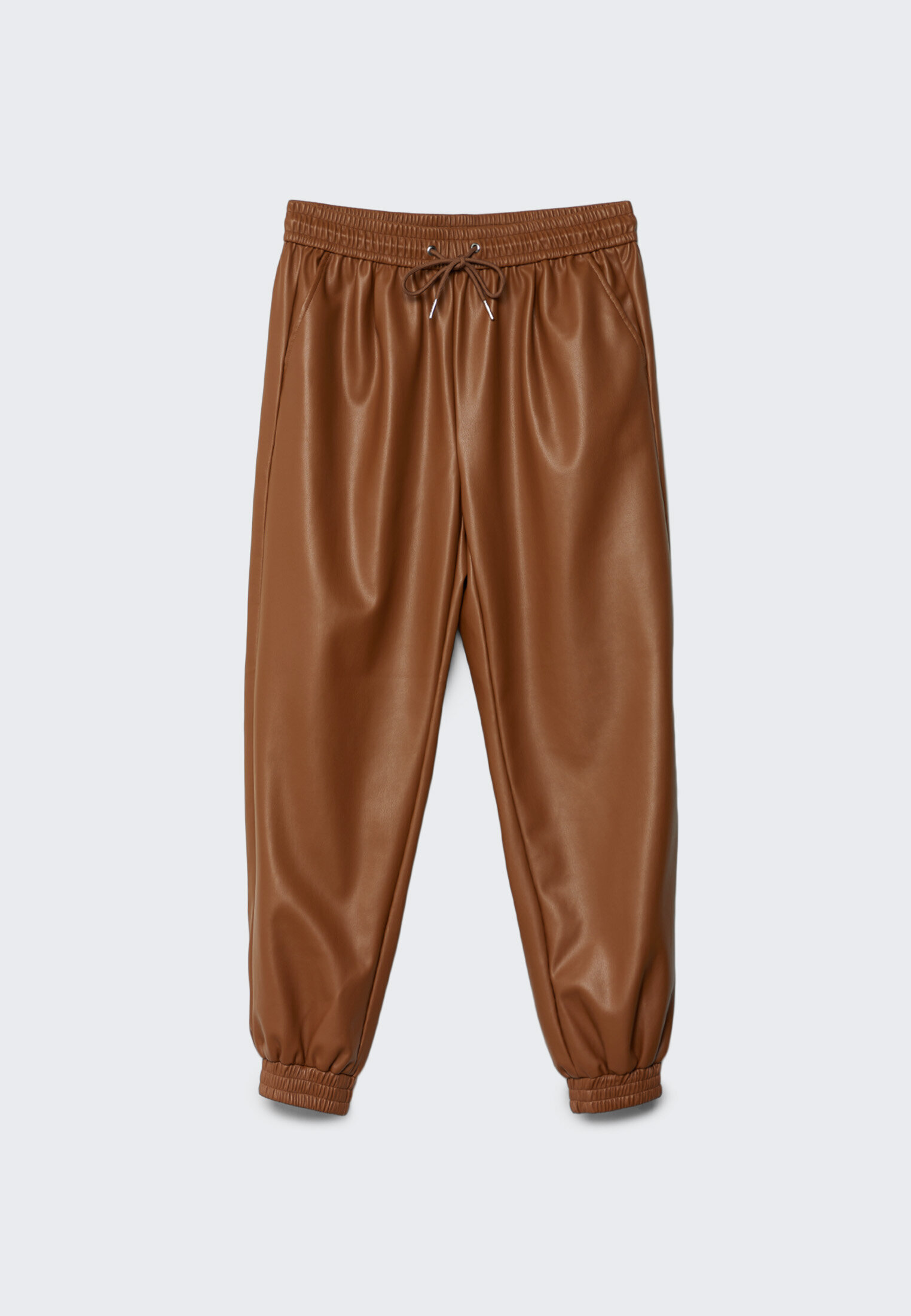 Girls faux best sale leather joggers