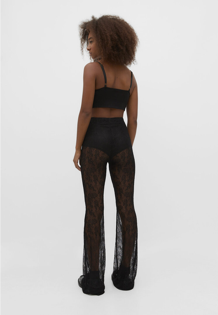 Flare lace trousers - Women's fashion