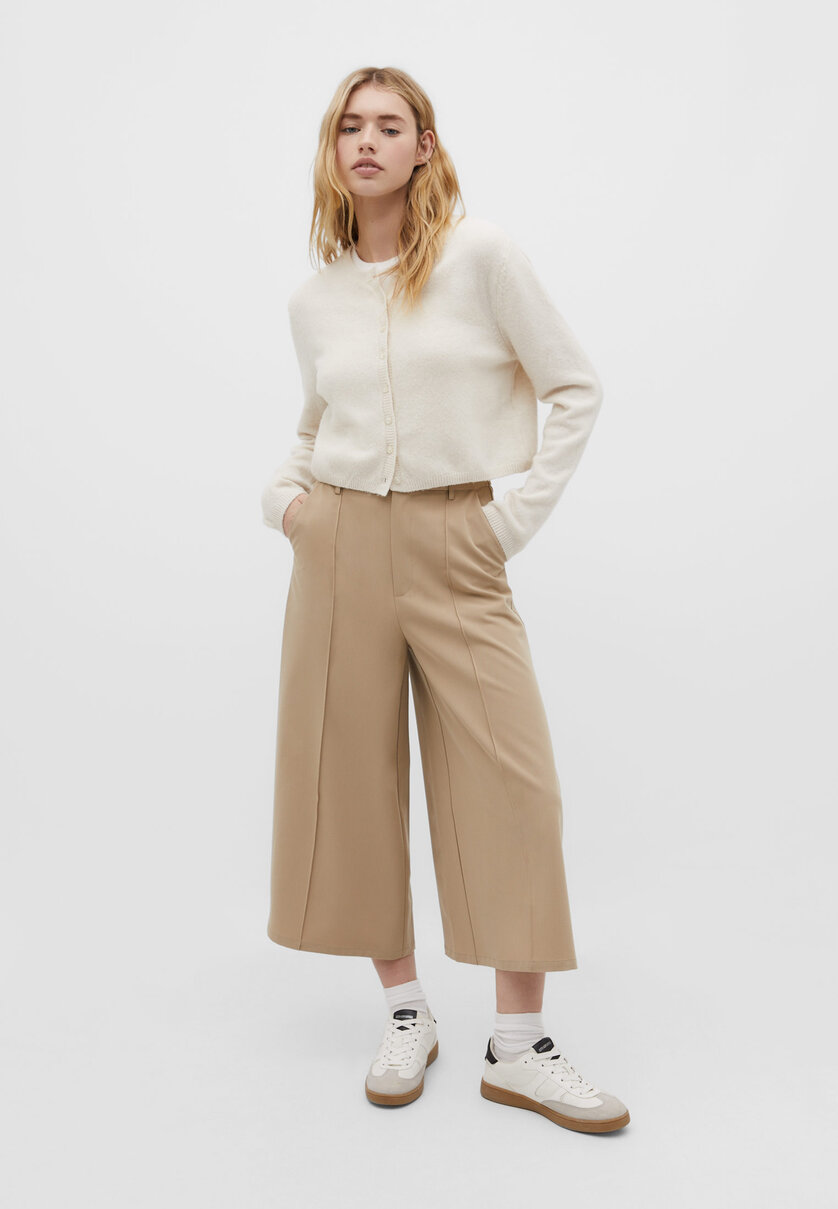 High-waist culottes