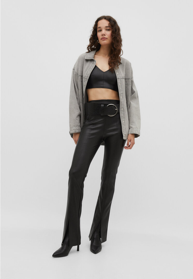 Stradivarius deals leather pants