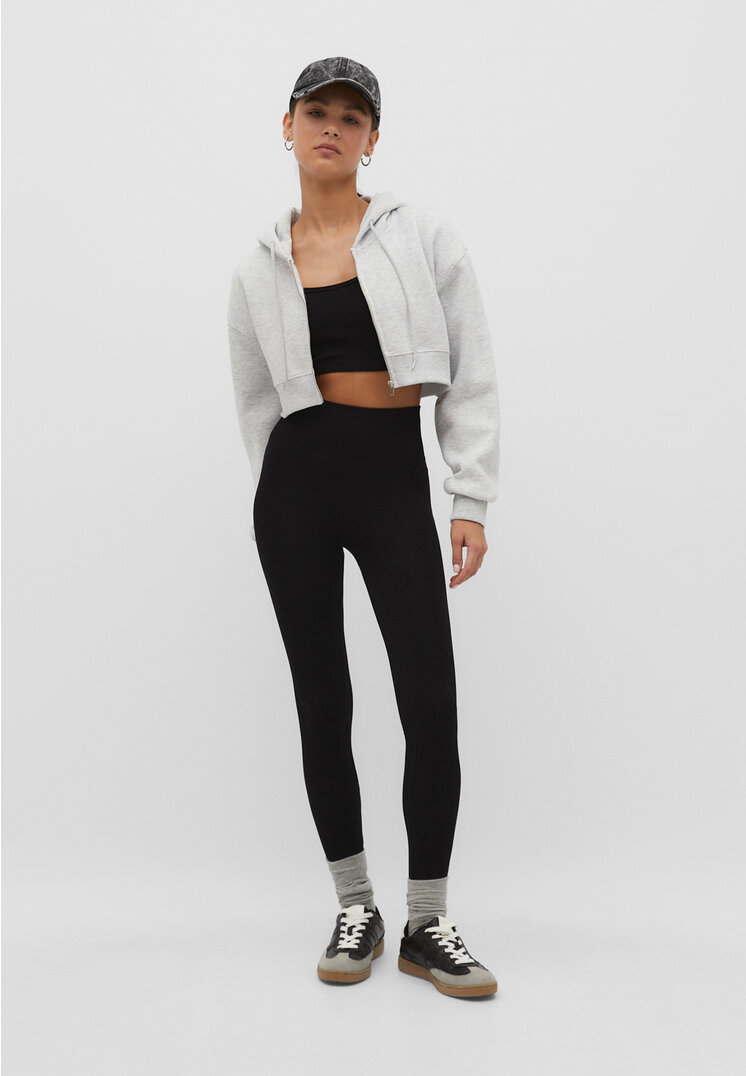 

Stradivarius Nahtlose Leggins Schwarz L