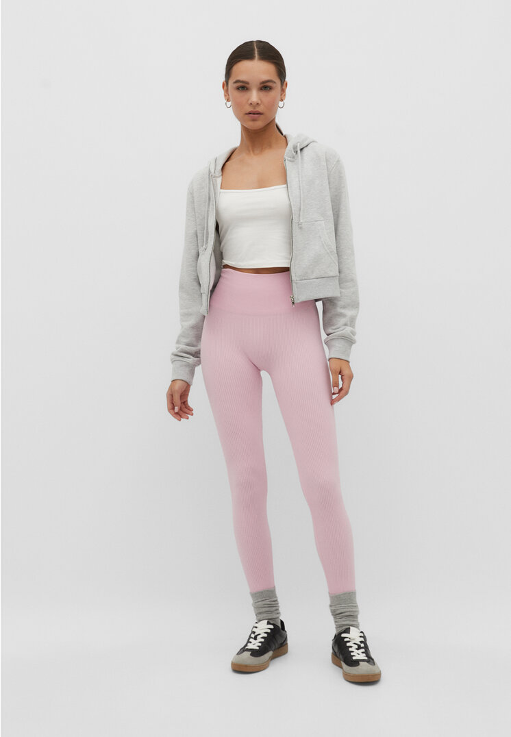 

Stradivarius Nahtlose Leggins Kaugummirosa S