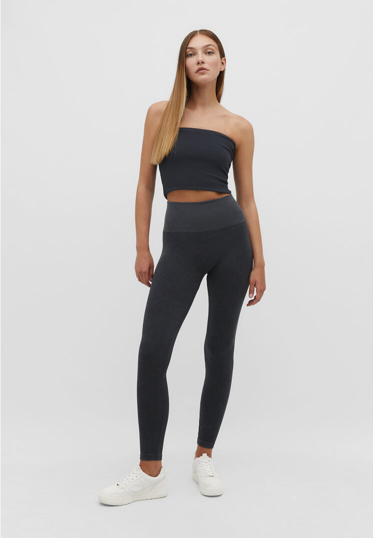 

Stradivarius Nahtlose Leggins Graumeliert S
