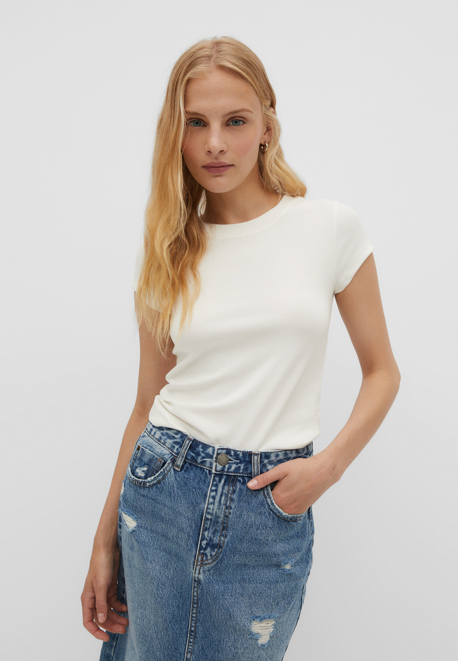 Zadie distressed outlet denim skirt