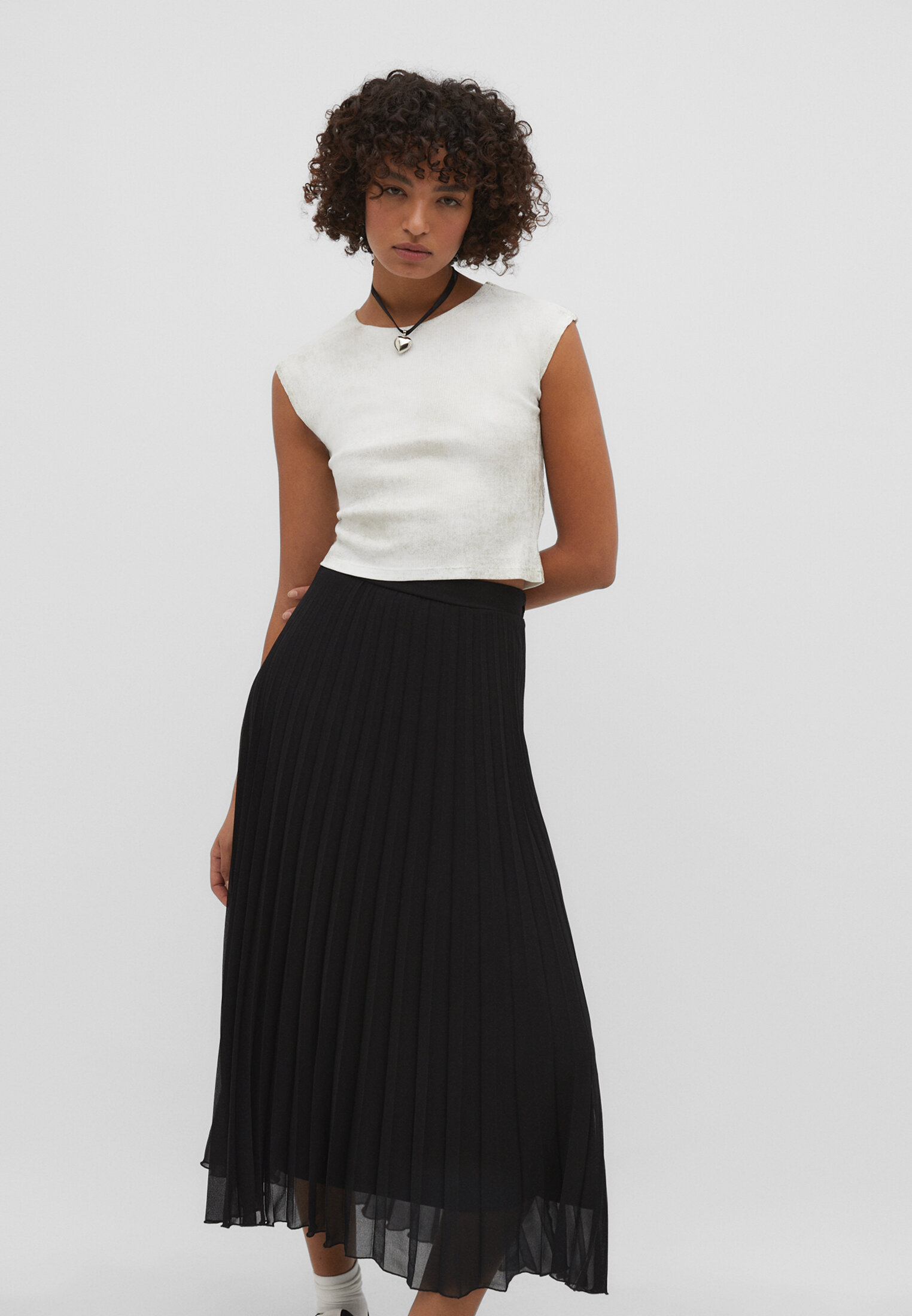 Pleated midi 2025 skirt 00