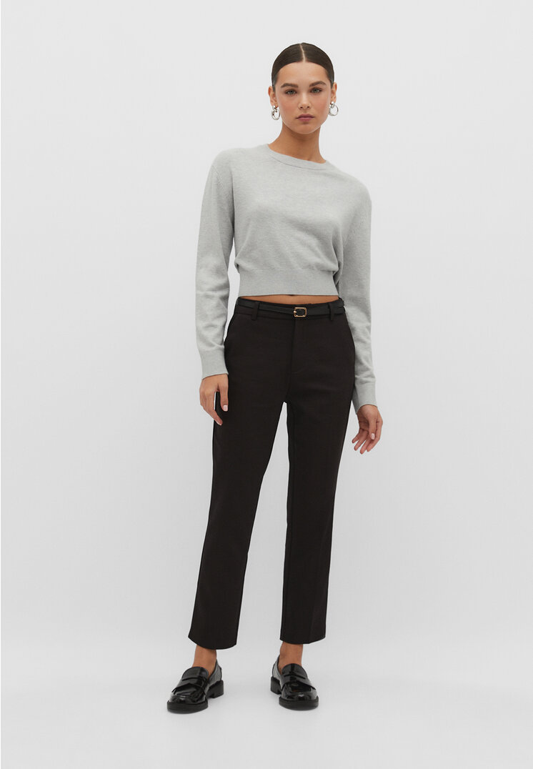 

Stradivarius Stoffhose mit Gürtel Schwarz 38
