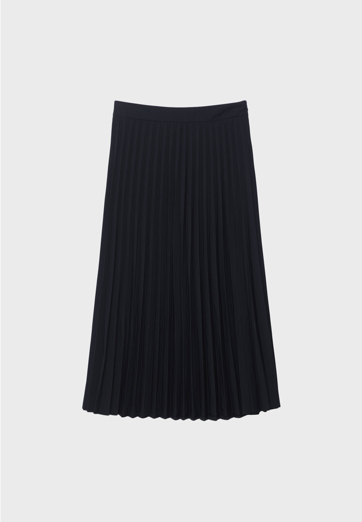 Stradivarius pleated midi 2024 skirt in white