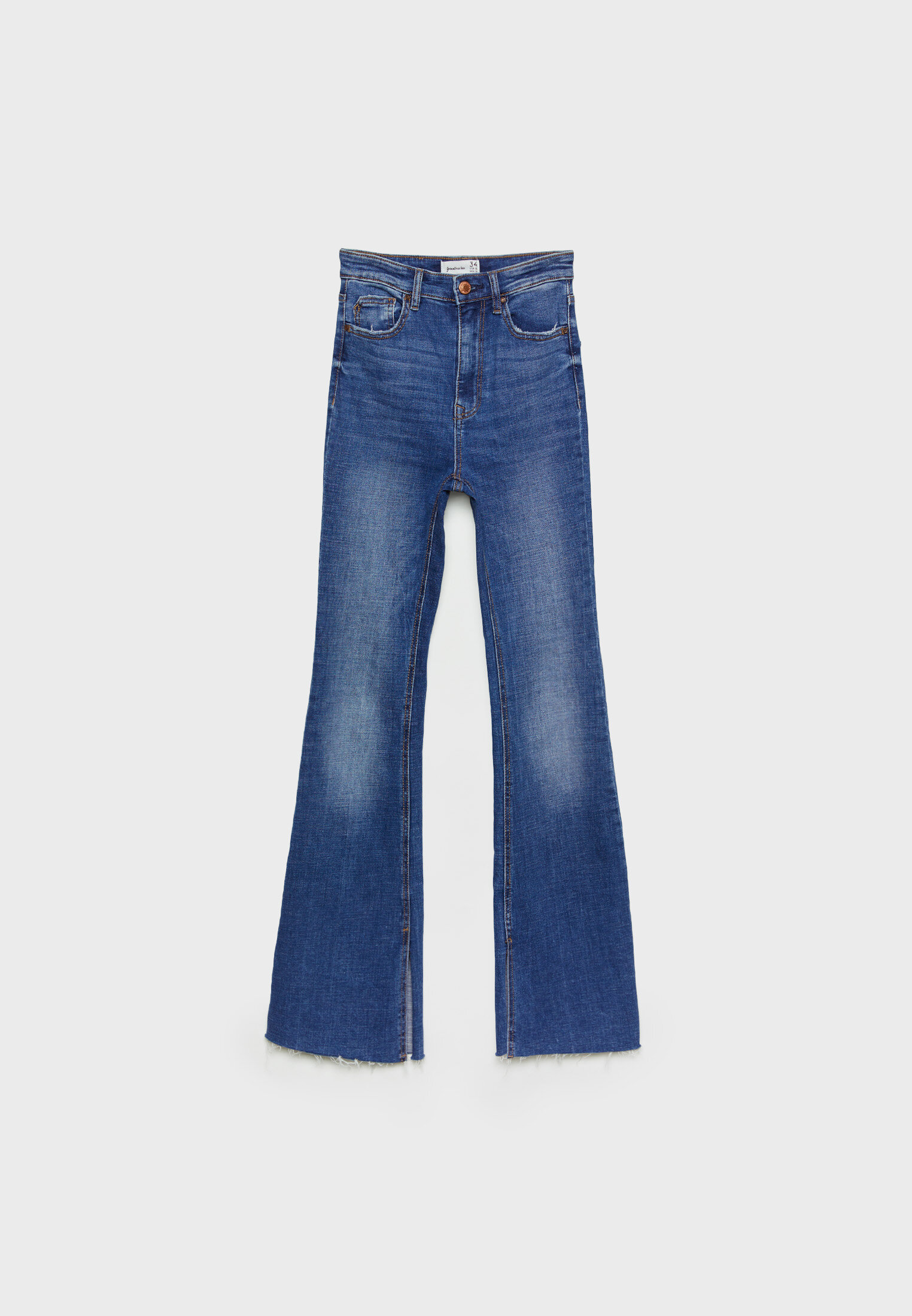 Slit fit flared jeans - Women's fashion | Stradivarius United States