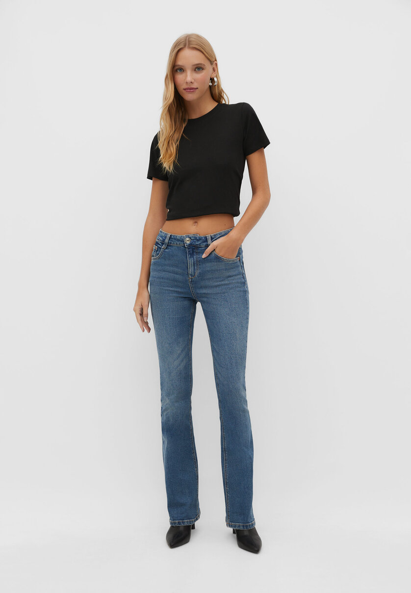 Stradivarius pantalones mujer tiro alto hot sale