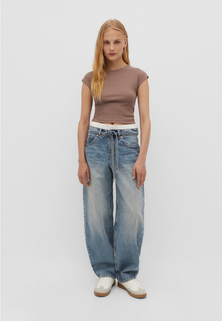 

Stradivarius Balloon-Fit-Jeans Overdyed Denim 32