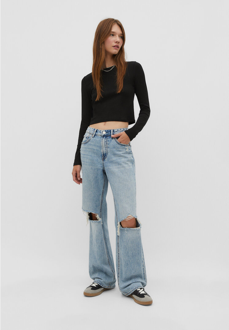 

Stradivarius D92 Straight wide Jeansblau 32