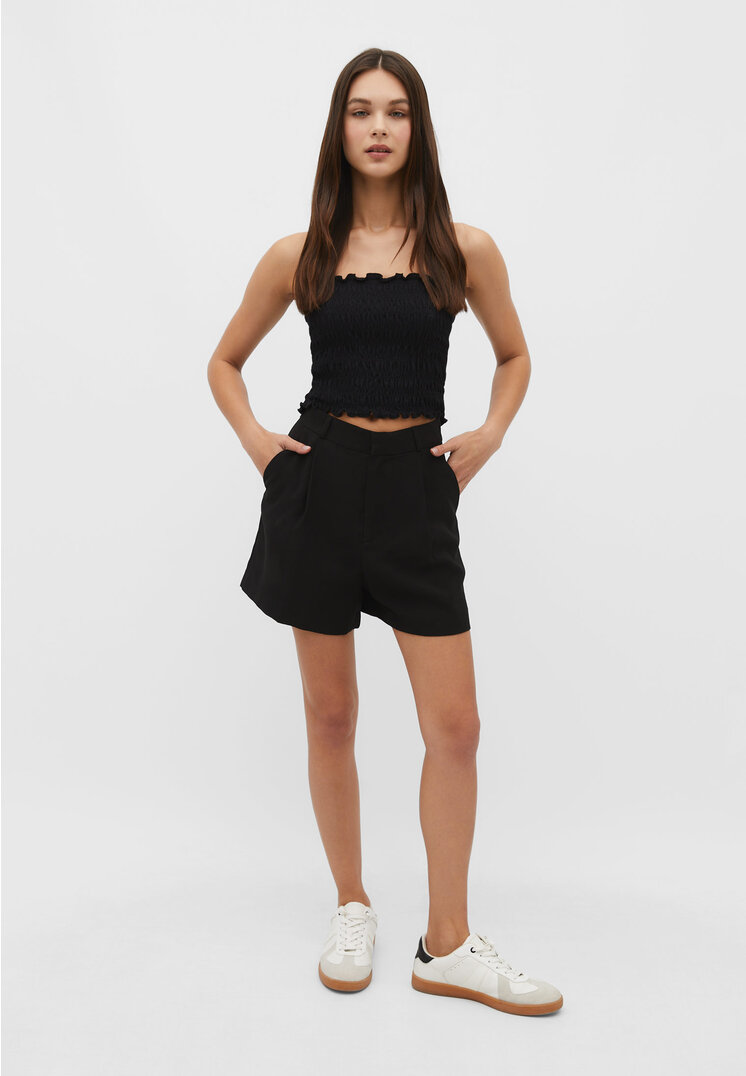 

Stradivarius Elegante Shorts mit Bundfalten Schwarz 42
