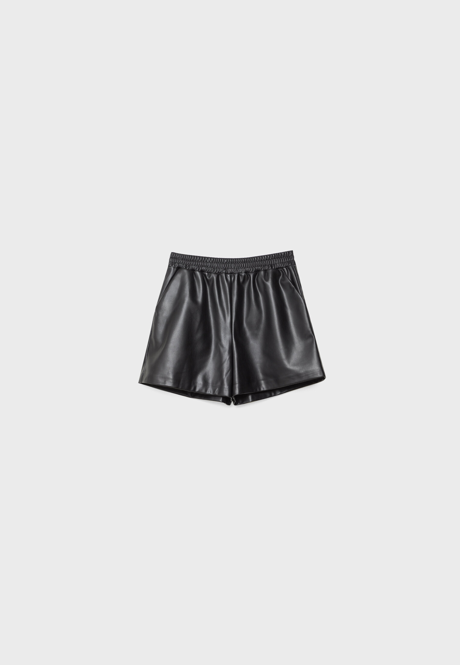 Faux leather shorts