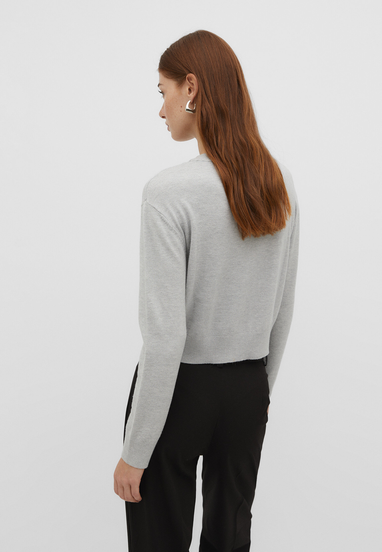 Basic cropped round neck jumper - Women's fashion | Stradivarius