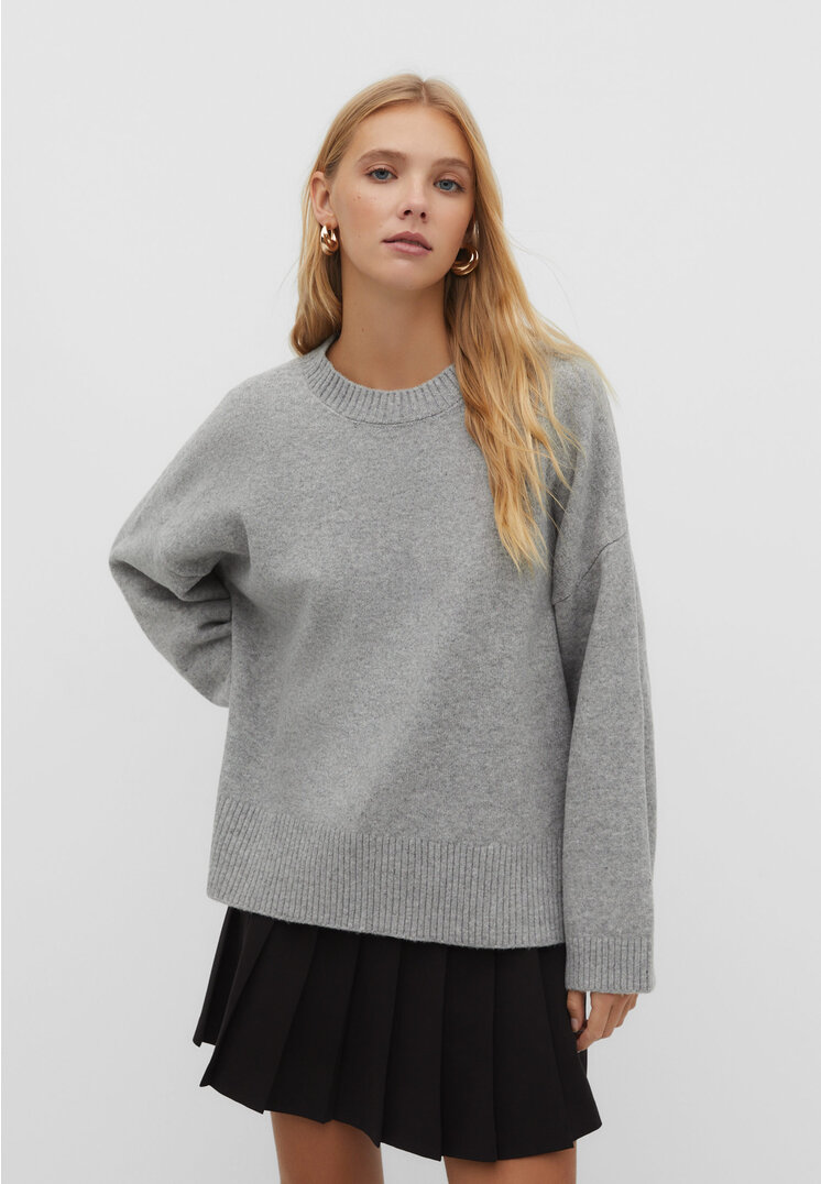 

Stradivarius Strickpullover aus weichem Material Grau Melange XL