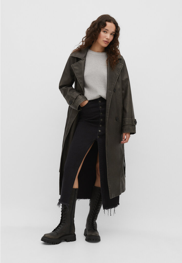 

Stradivarius Strickpullover Mittelgrau XL