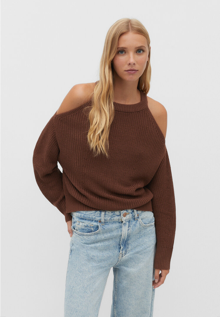 

Stradivarius Pullover mit Cut-Outs an den Schultern Braun L