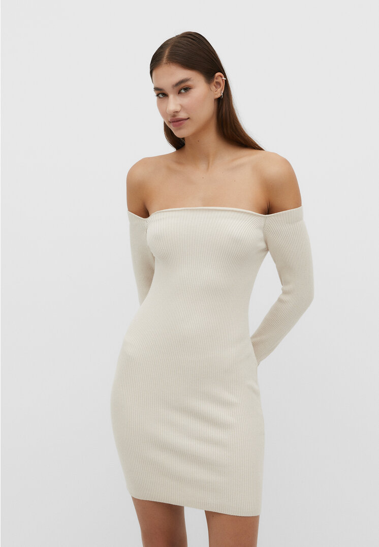 

Stradivarius Strickkleid Steingrau S